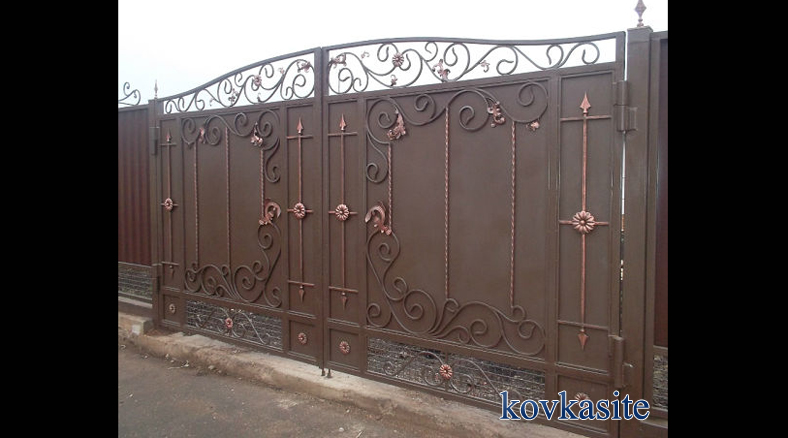 кованые ворота на заказ в москве №35